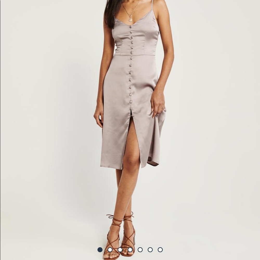 Abercrombie Blush Button up Midi Dress
